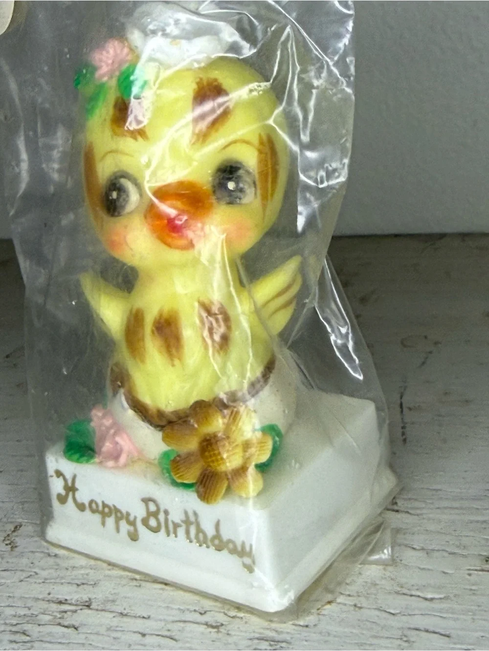 NOS Vintage Happy Birthday Wilton Cake Topper Birthday Chicken MCM Kitschy